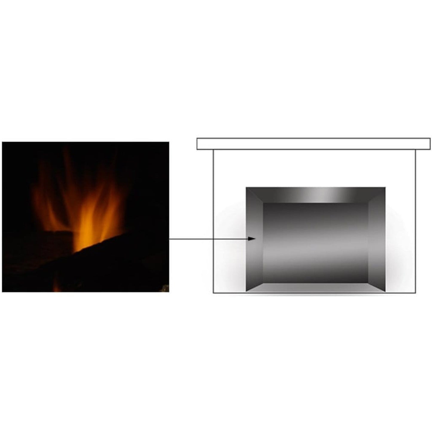 Majestic Reflective Black Glass Walls for Marquis II 42" Gas Fireplace