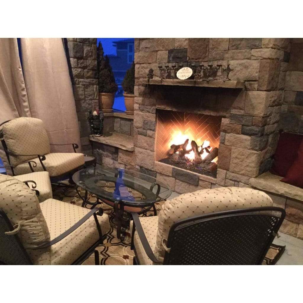 Mason-Lite 39" Pre-Cast Masonry Firebox Kit for 12" Class A UL103 Chimney with Height Kit