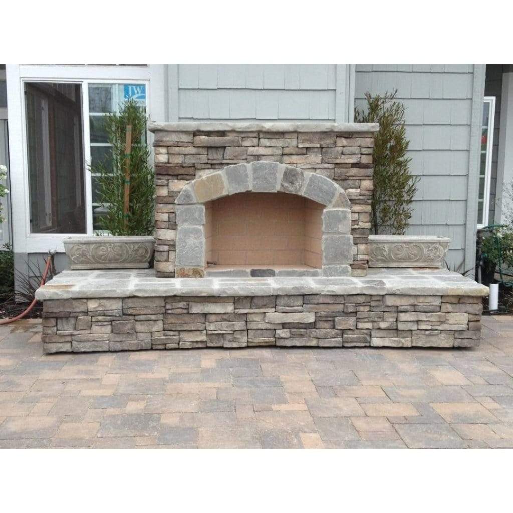 Mason-Lite 49" Pre-Cast Masonry Firebox Kit For 12" Class A UL103 Chimney System with Height Kit