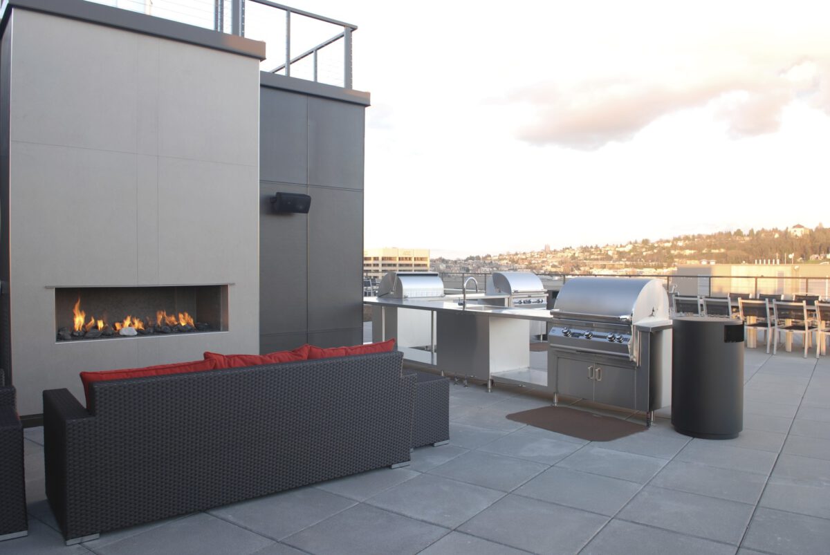 Mason-Lite 72" Linear Gas Fireplace - 12" B-Vent