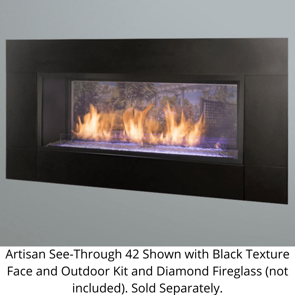 Monessen 42" Artisan Vent Free See-Through Linear Fireplace with Signature Command Control