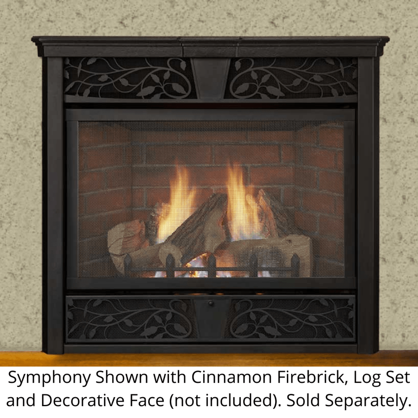 Monessen Symphony 24" Vent Free Traditional Liquid Propane Gas Fireplace With Millivolt Control System