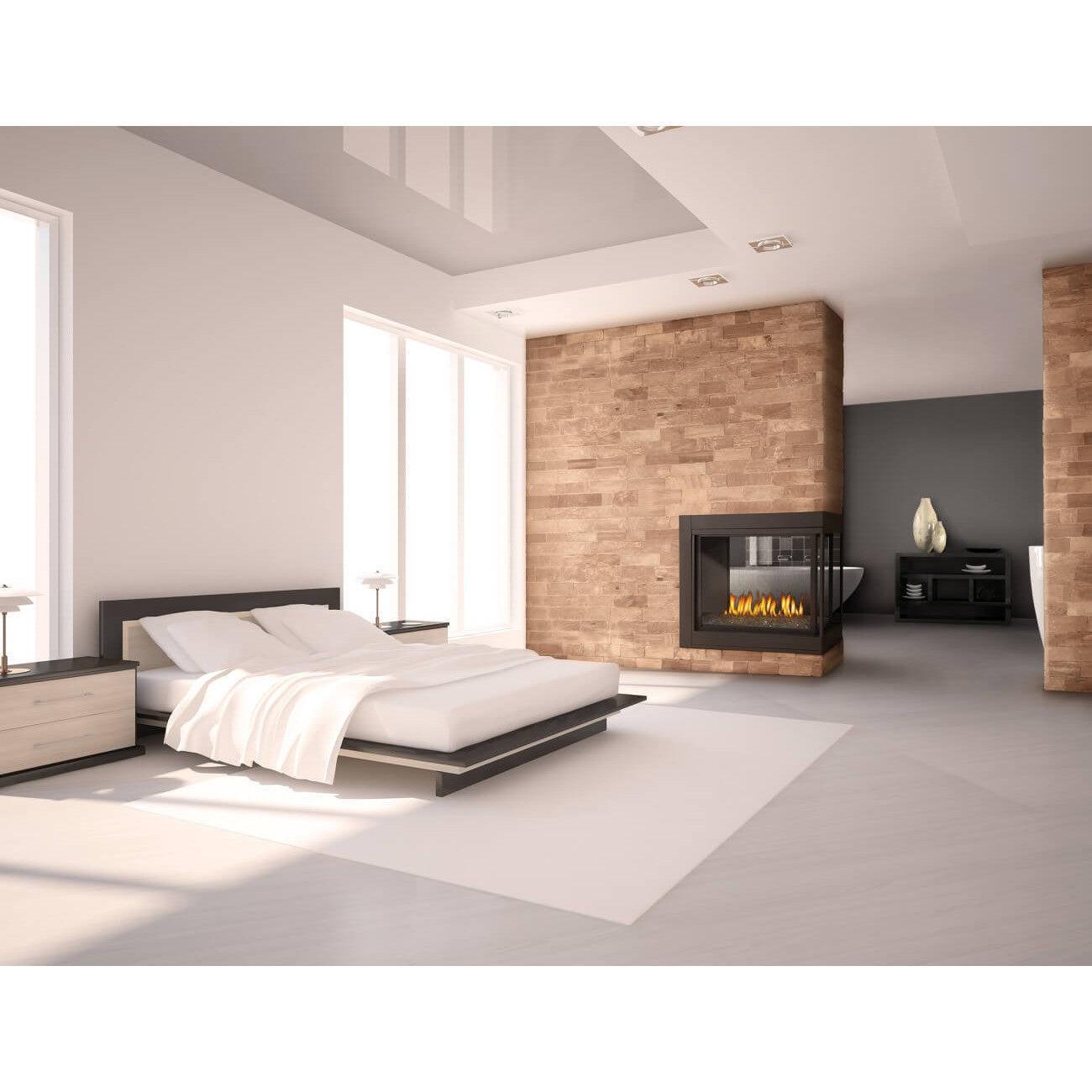 Napoleon Ascent Multi-View 43" Electronic Ignition, Natural Gas Direct Vent Peninsula Fireplace With Logs