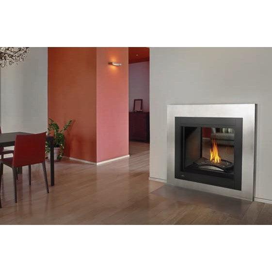 Napoleon Ascent Multi-View 45" Electronic Ignition, Natural Gas Direct Vent See Through Fireplace With Glass Ember Bed