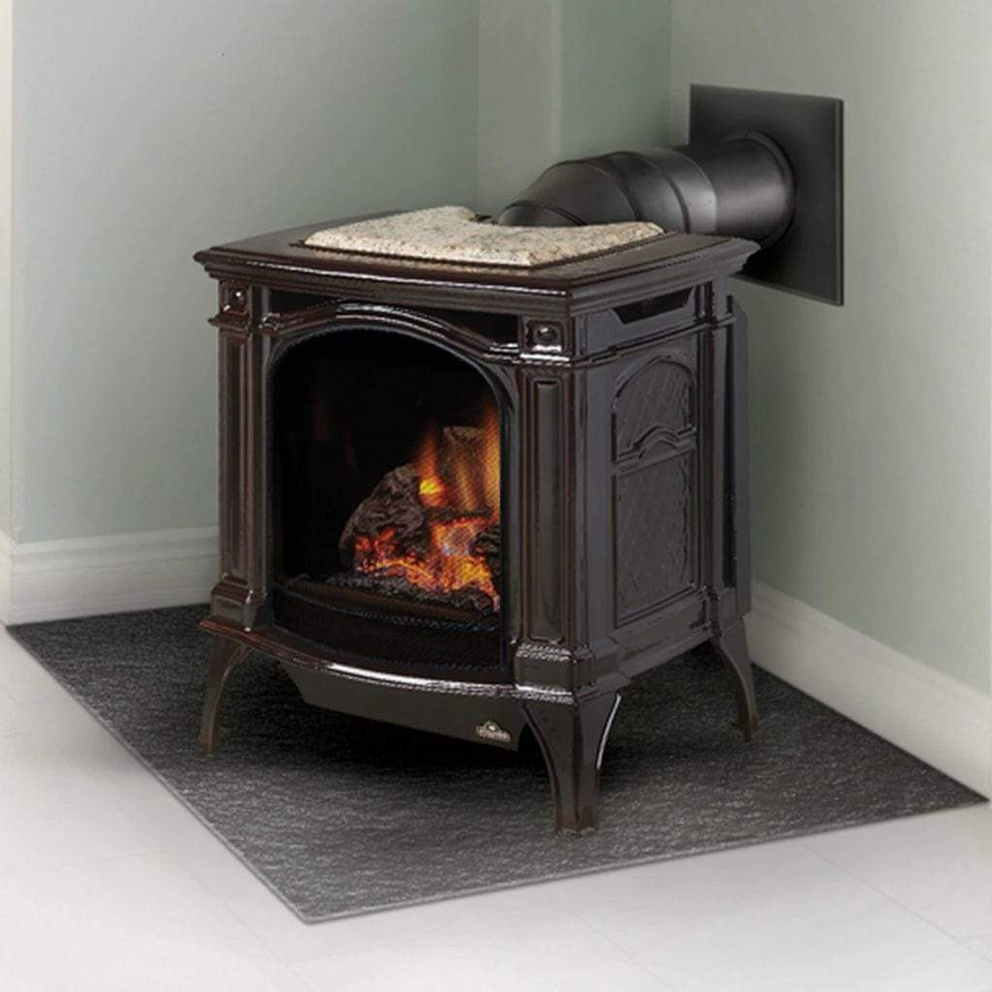 Napoleon Bayfield 24" Metallic Black Direct Vent Cast Iron Gas Stove