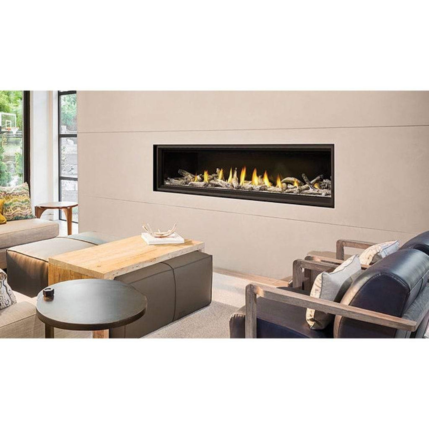 Napoleon Vector 74" Single Sided Direct Vent Natural Gas Linear Fireplace