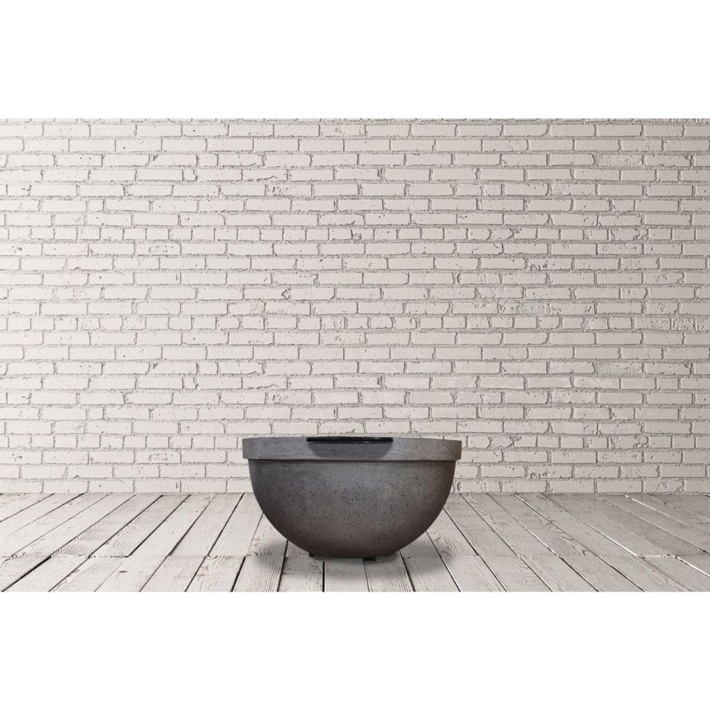 Prism Hardscapes Sorrento 33" Coastal Round Concrete Match Lit Liquid Propane Pit Bowl