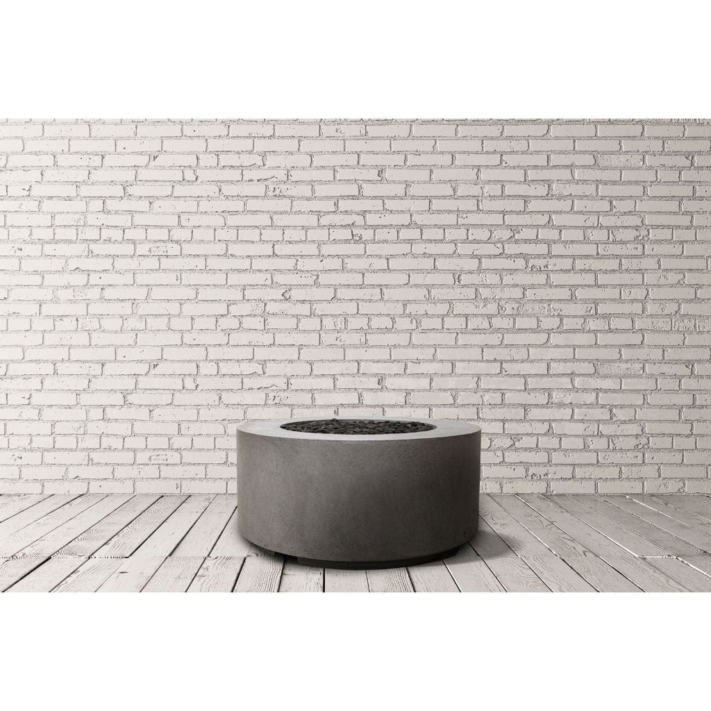 Prism Hardscapes Cilindro 36" Coastal Round Glass Fiber Reinforced Cement Liquid Propane Fire Pit Bowl