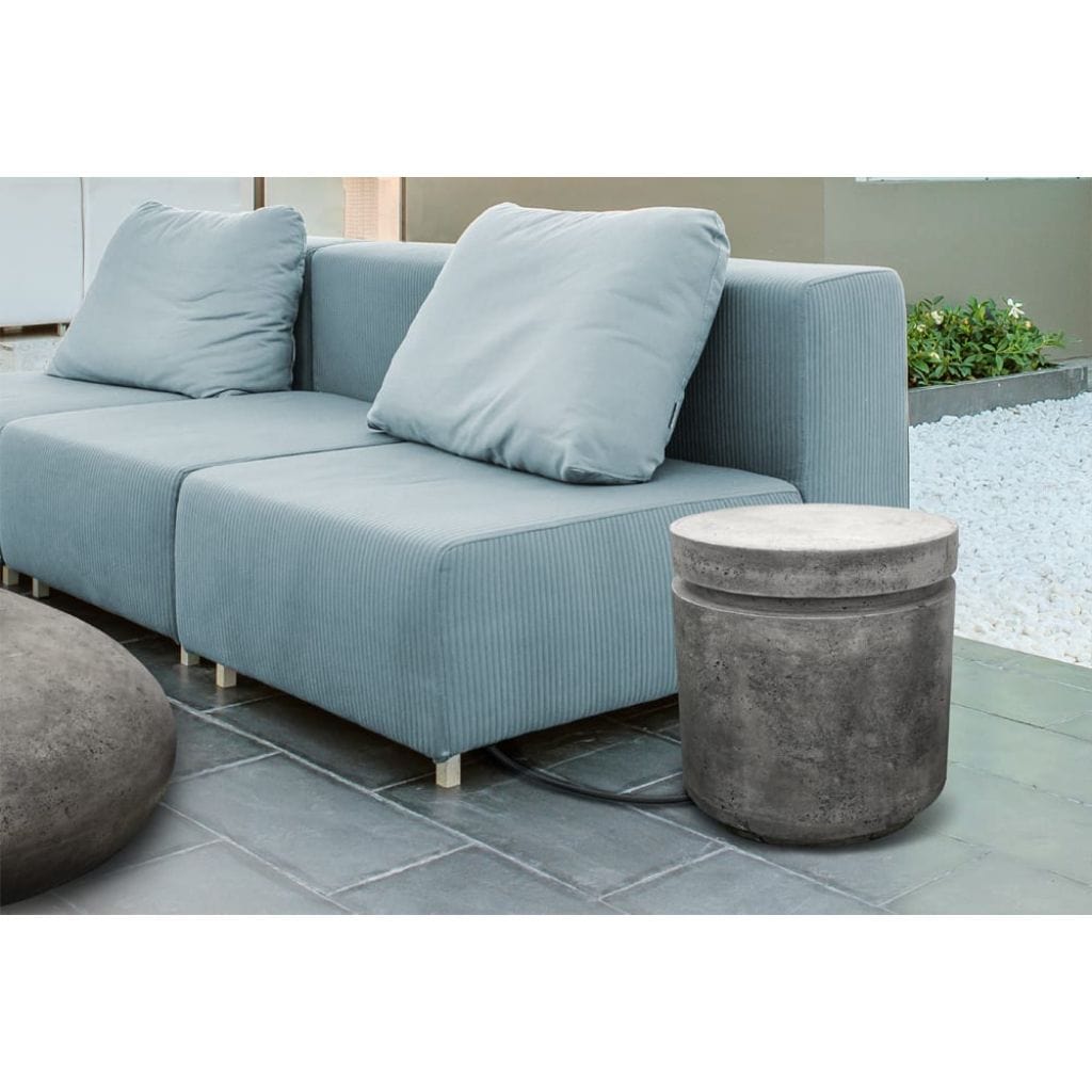 Prism Hardscapes Mod 20" Pewter Round Concrete Propane Tank Enclosure