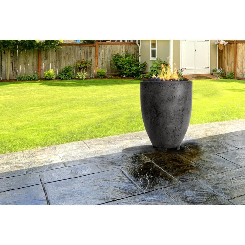 Prism Hardscapes Pentola 1 24" Cafe Round Concrete Natural Gas Fire Pit Bowl