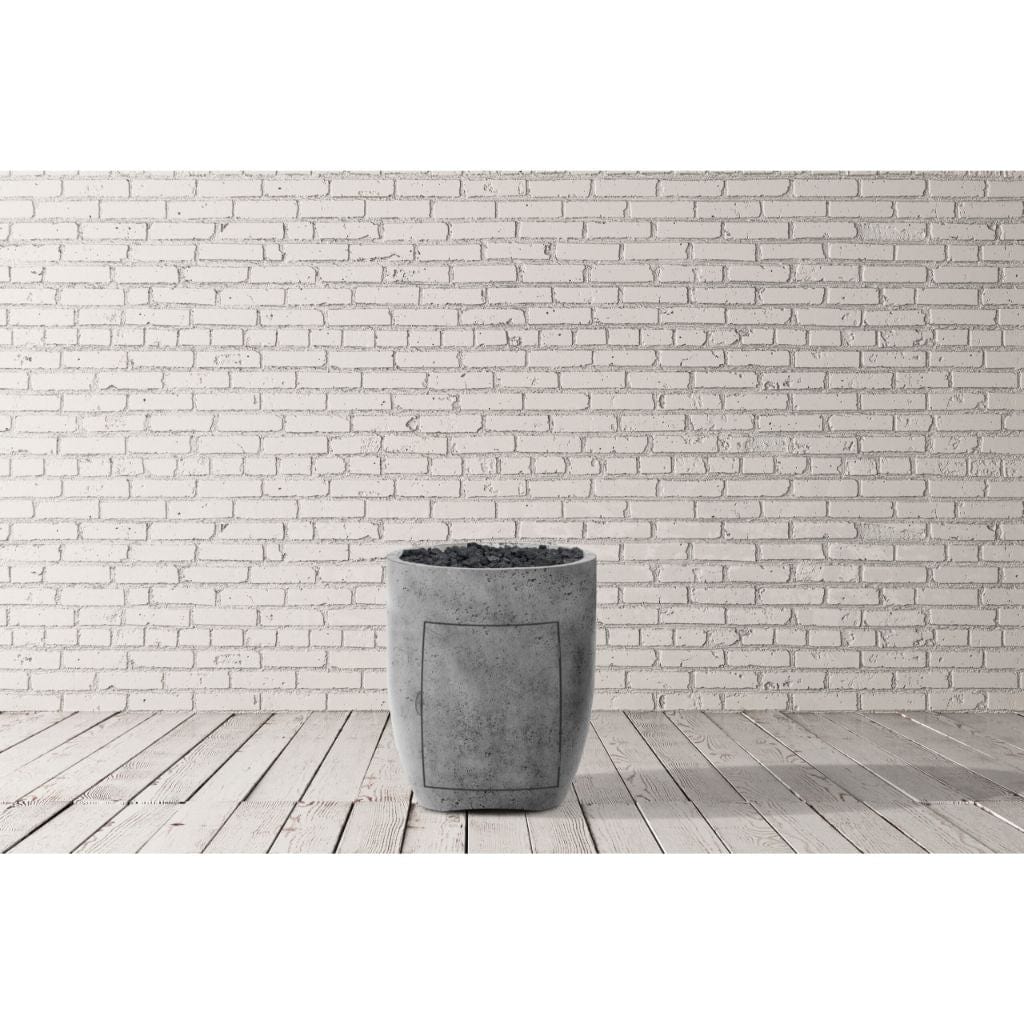 Prism Hardscapes Pentola 3 24" Cafe Round Concrete Propane Gas Fire Pit Bowl