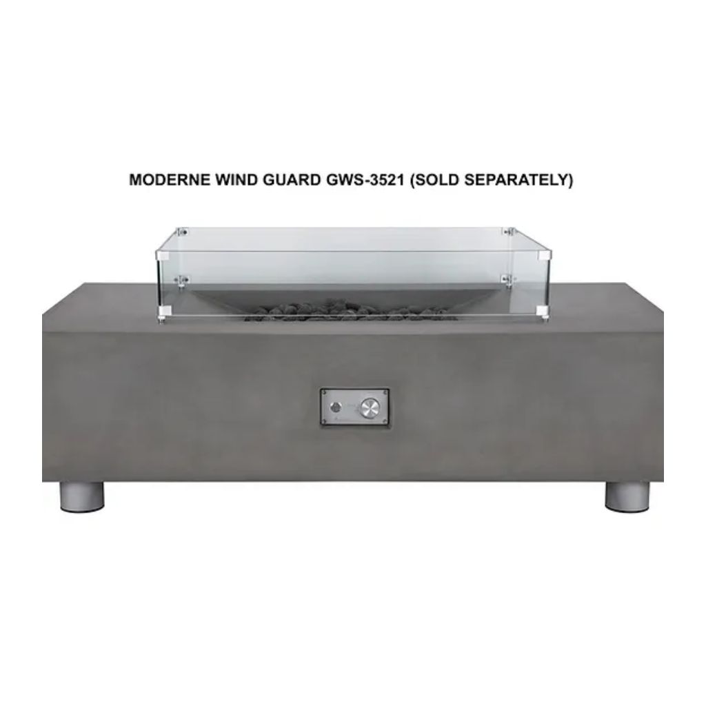 PyroMania 35" Glass Wind Guard for Moderne Fire Table