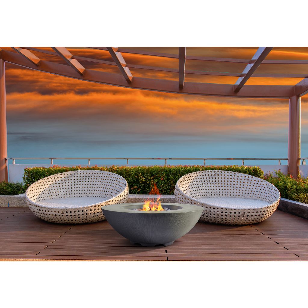 PyroMania Shangri-La 41" Charcoal Round Propane Gas Outdoor Fire Pit Table