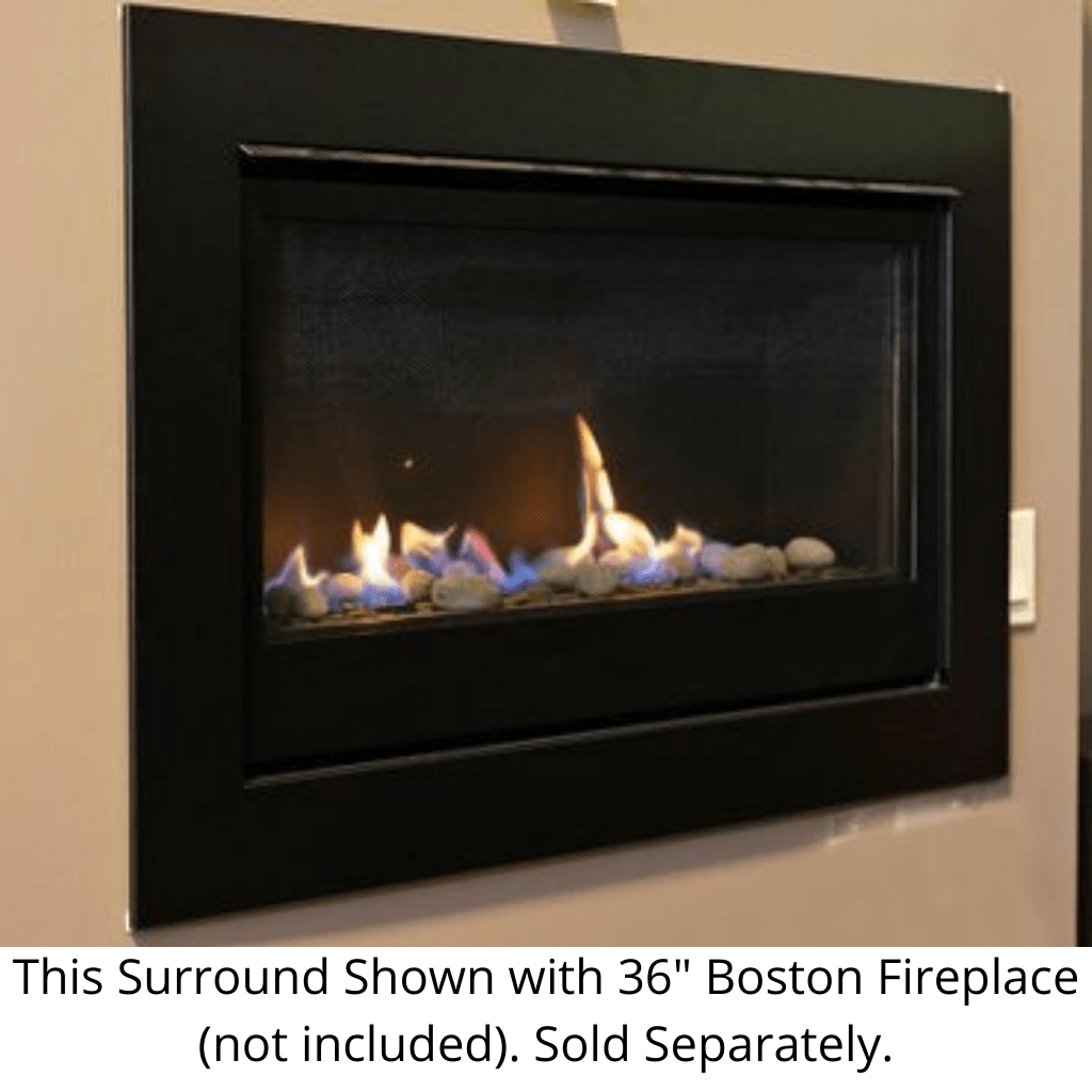 Sierra Flame by Amantii Basic Black Surround for 36" Boston Fireplace