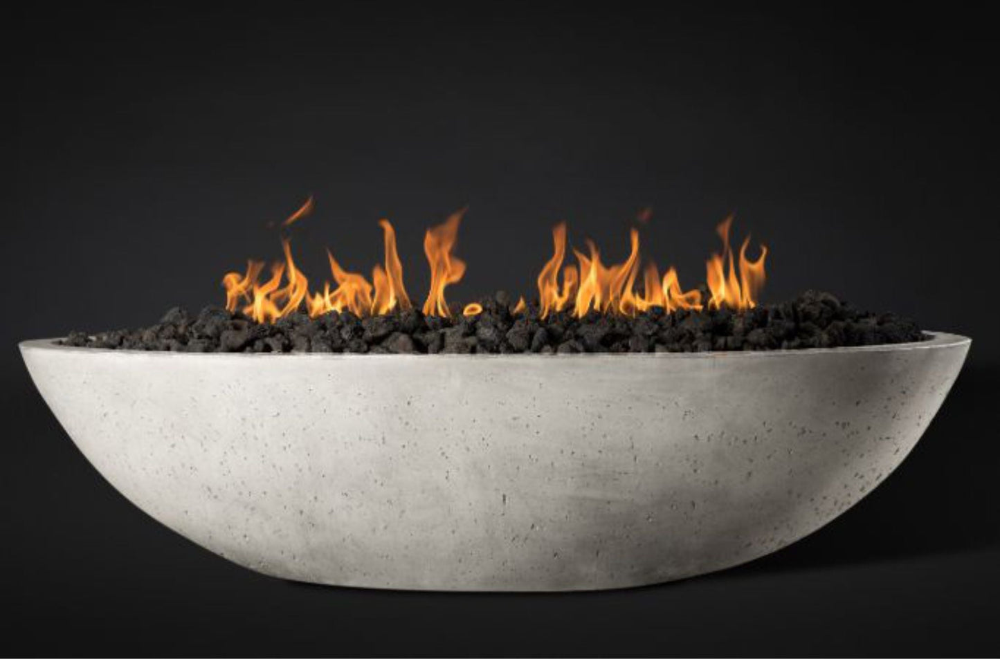 Slick Rock Concrete Oasis 60" Greatwhite Oval Fire Bowl Only