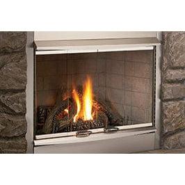 Superior 36" Brushed Stainless Steel Outdoor Bi-Fold Door With Frame and Hood for VRE4336 Gas Fireplace