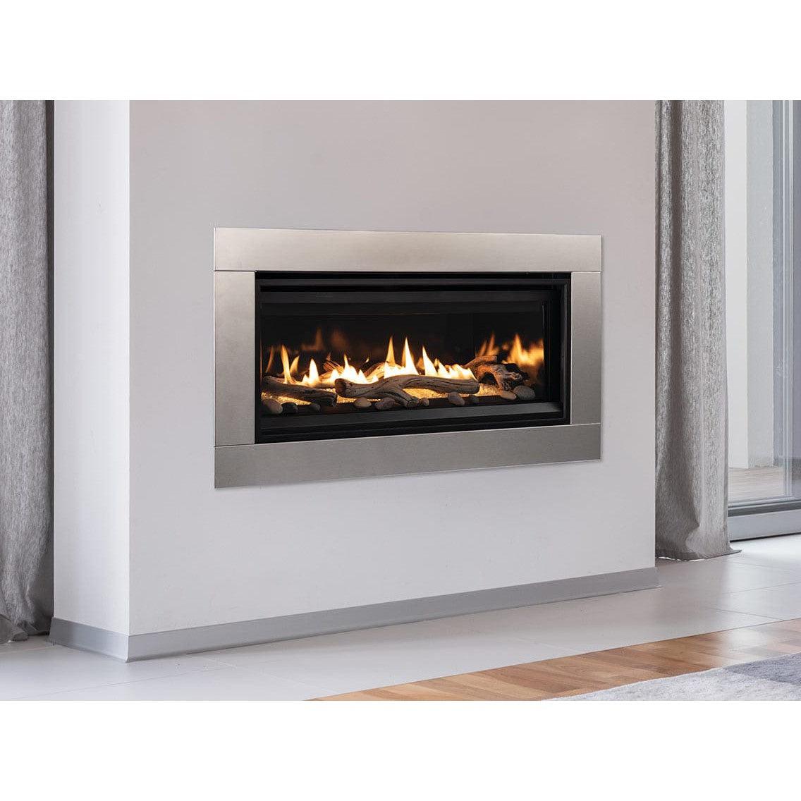 Superior DRL3555 55" Linear Contemporary Direct Vent Natural Gas Fireplace With Electronic Ignition