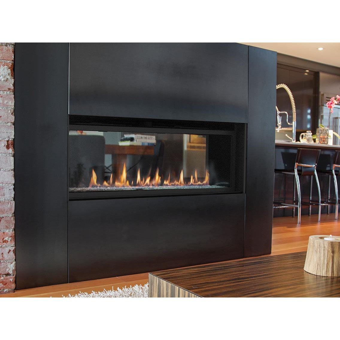 Superior DRL6048 48" Linear Contemporary Direct Vent Natural Gas Fireplace With Electronic Ignition