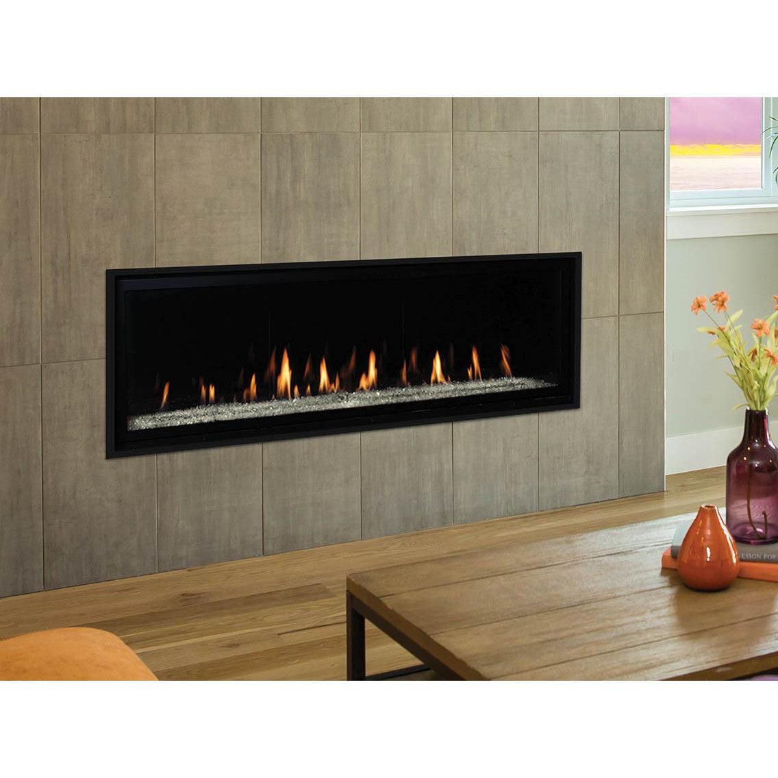 Superior DRL6072 72" Linear Contemporary Direct Vent Natural Gas Fireplace With Electronic Ignition