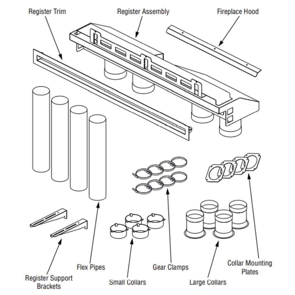 Superior HeatFlo Convection Air Circulation Kit for DRL2055, DRL3555, DRL4048 and DRL6048 Gas Fireplaces