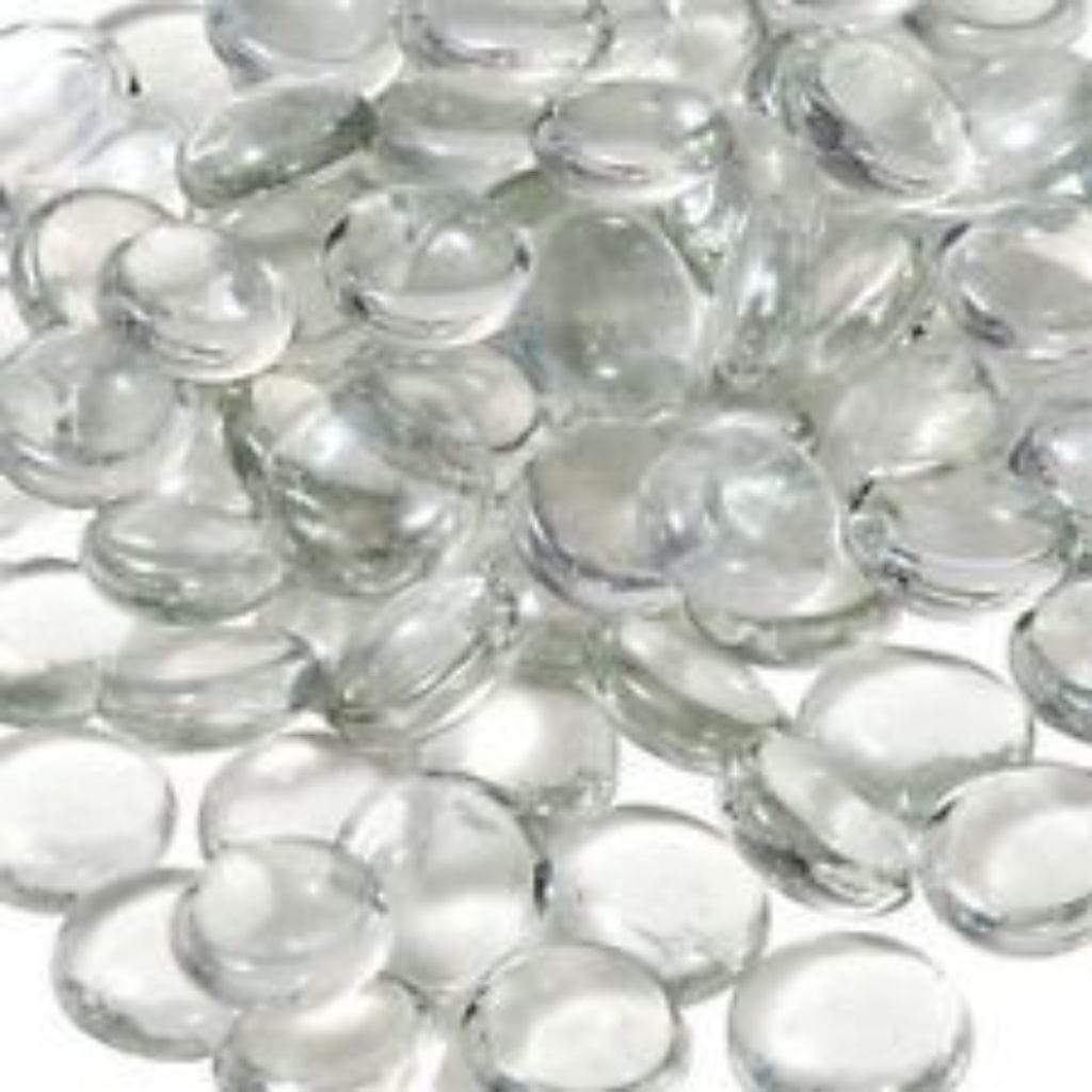 Superior Smooth Clear Non-Reflective Glass Fireplace Pebbles