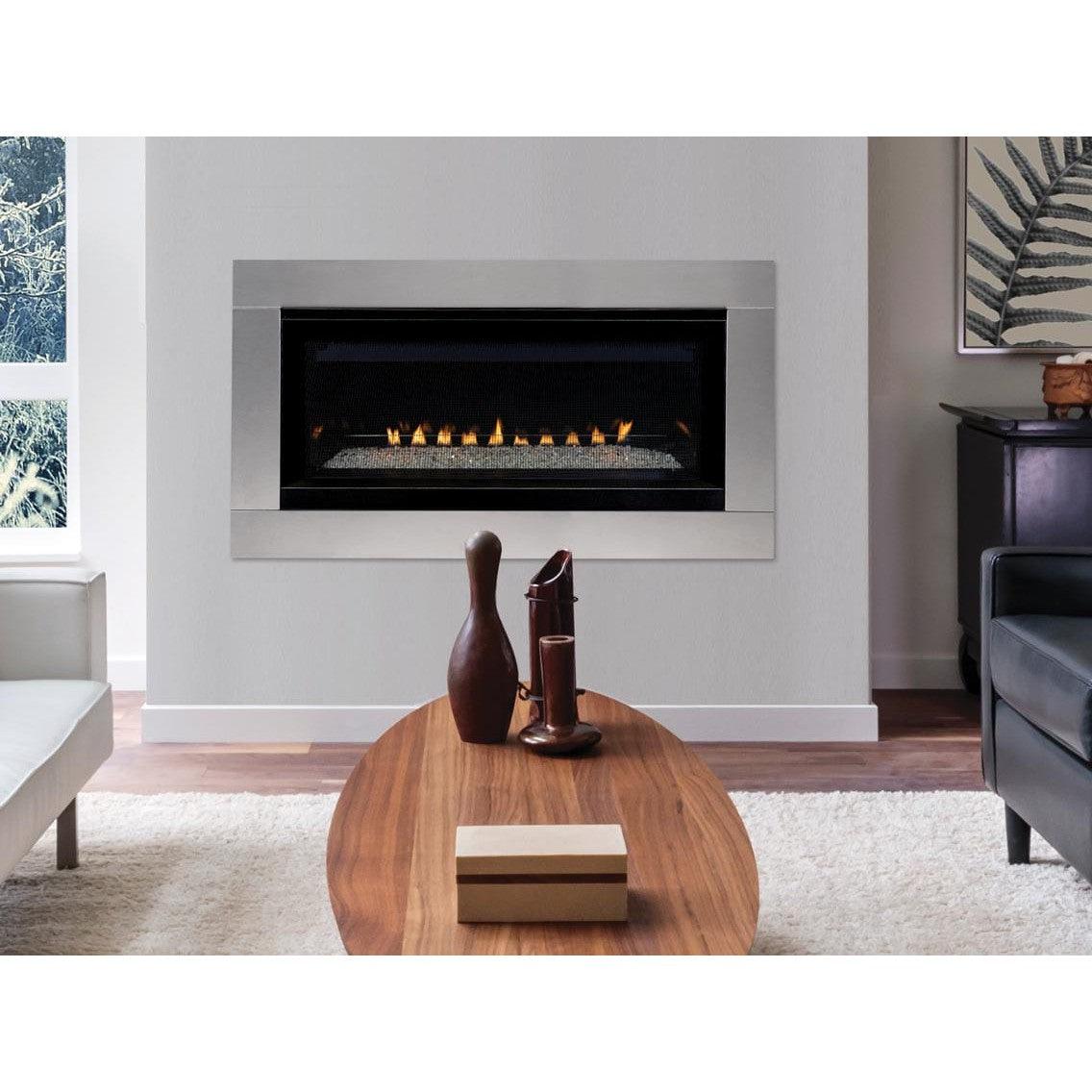 Superior VRL3045 45" Linear Contemporary Vent-Free Natural Gas Fireplace With Electronic Ignition