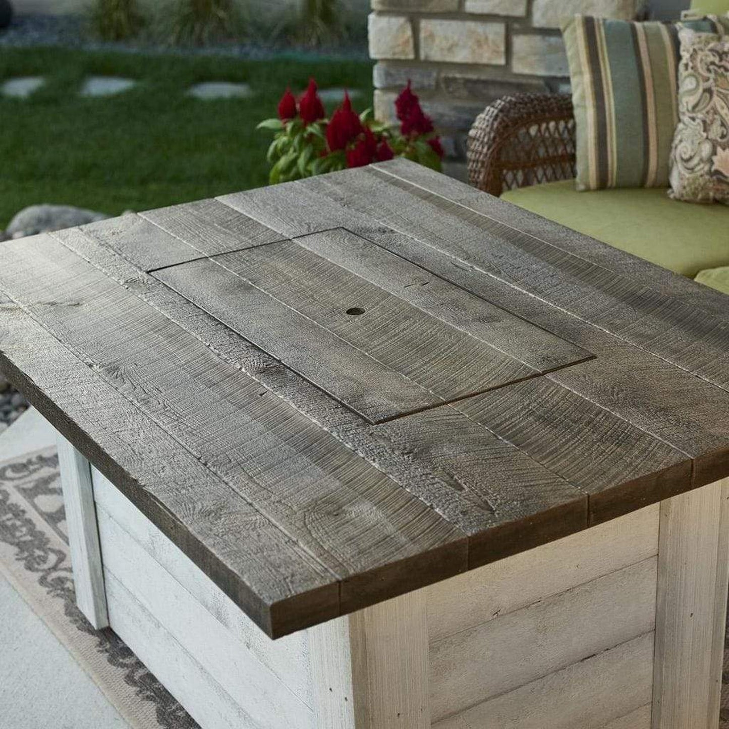 The Outdoor GreatRoom Company Alcott 48" Rectangular Gas Fire Pit Table