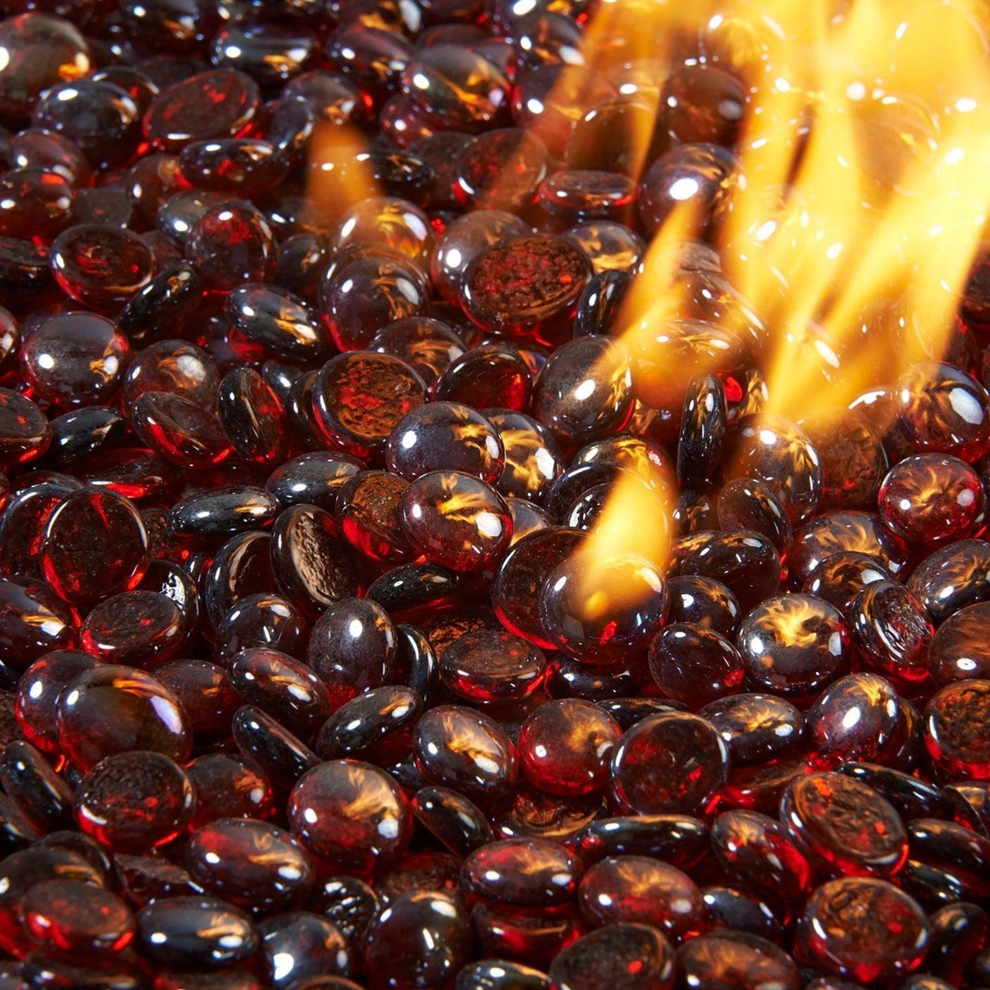 The Outdoor GreatRoom Company Ruby Reflective Tempered Fire Glass Gems - 40 lb kit