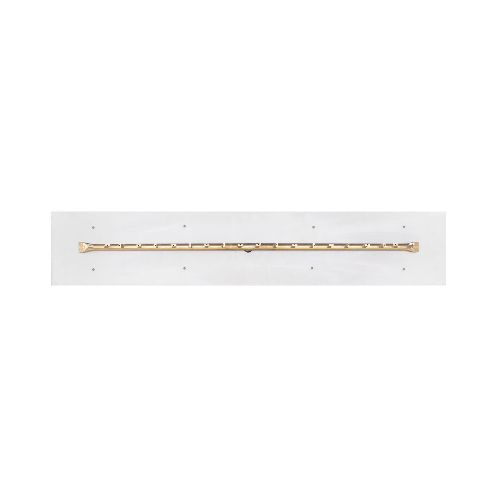 The Outdoor Plus Rectangular Flat Pan With Brass Linear Bullet Burner