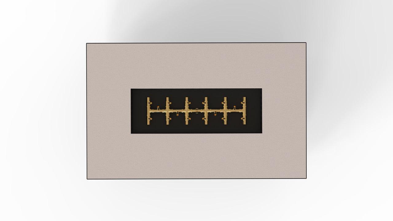 Warming Trends AON 48" Sand Pebble Powder-Coated Steel Rectangular Liquid Propane Fire Table With Mercury Ignition and UT170 CrossFire Brass Burner