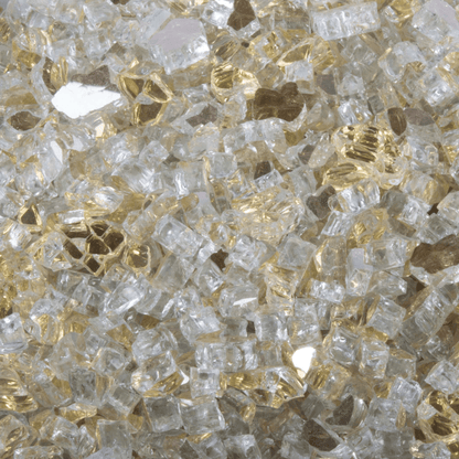 125 lbs. Gold Reflective Fire Glass Media