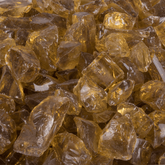 175 lbs. Amber Non-Reflective Fire Glass Media