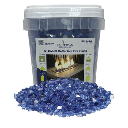 200 lbs. Cobalt Reflective Fire Glass Media