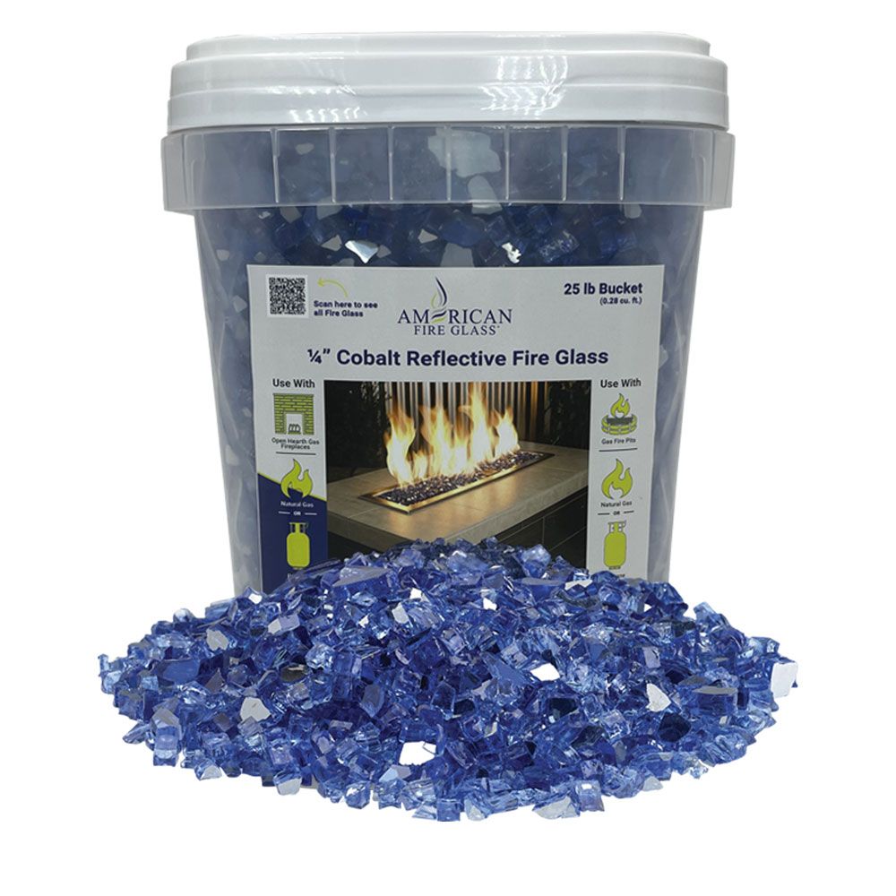 200 lbs. Cobalt Reflective Fire Glass Media