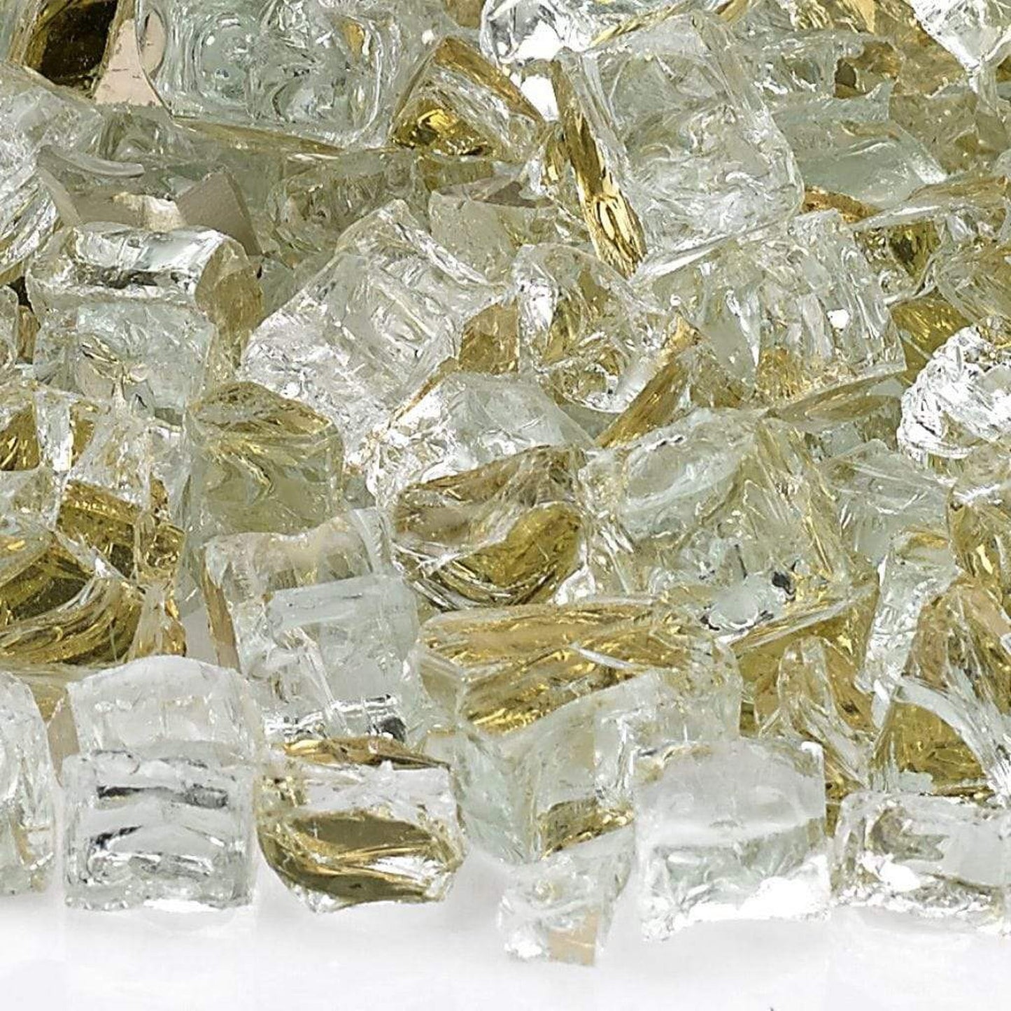 200 lbs. Gold Reflective Fire Glass Media