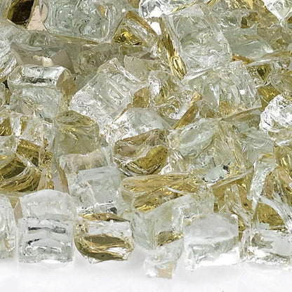 200 lbs. Gold Reflective Fire Glass Media