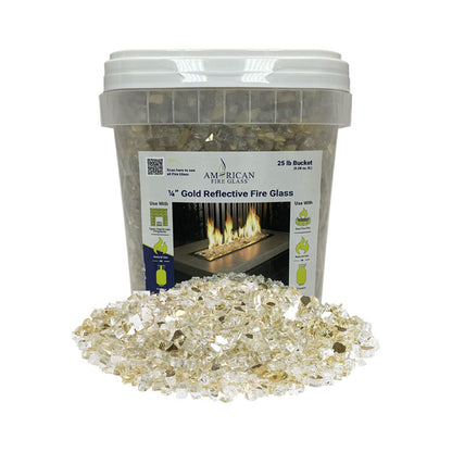 200 lbs. Gold Reflective Fire Glass Media