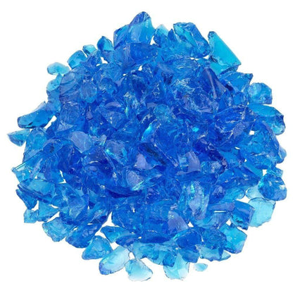 200 lbs. Turquoise Non-Reflective Fire Glass Media
