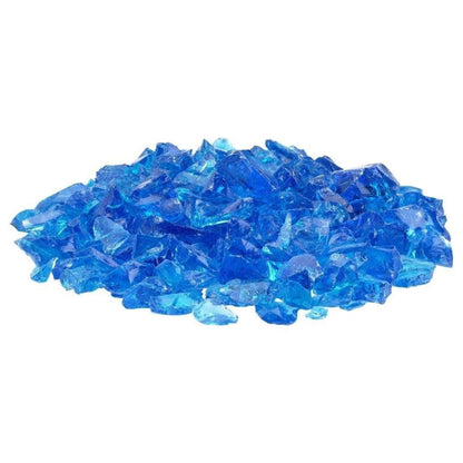 200 lbs. Turquoise Non-Reflective Fire Glass Media
