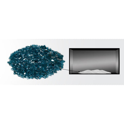 21 Lbs. Sapphire Reflective Crushed Fire Glass Media