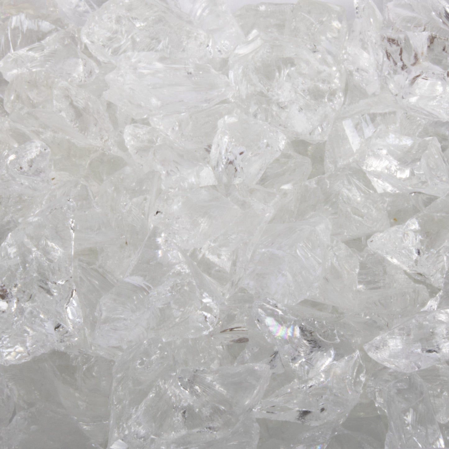 25 lbs. Clear Reflective Fire Glass Media