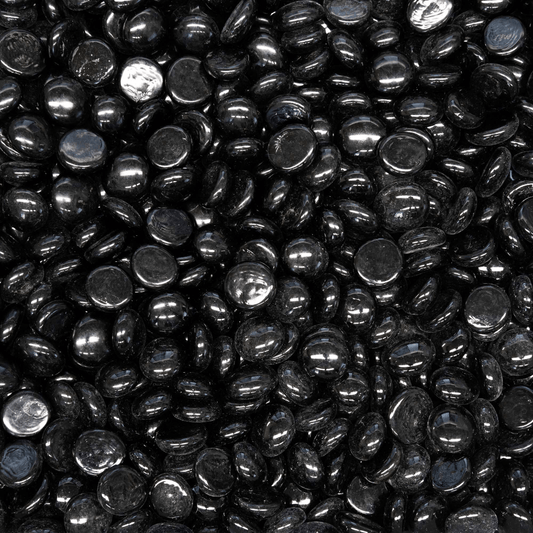 25 lbs. Reflective Fire Glass Pebbles/Gems