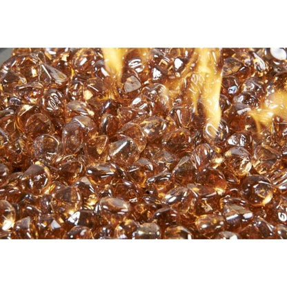 30 lbs. Large Tempered Diamonds Fireglass Media