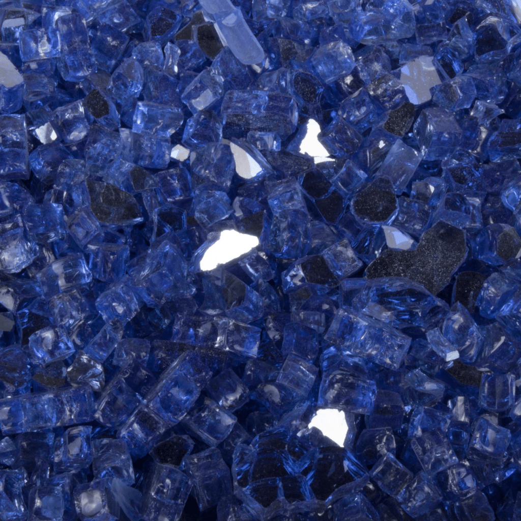 50 lbs. Cobalt Reflective Fire Glass Media