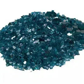 6 Lbs. Sapphire Reflective Crushed Fire Glass Media