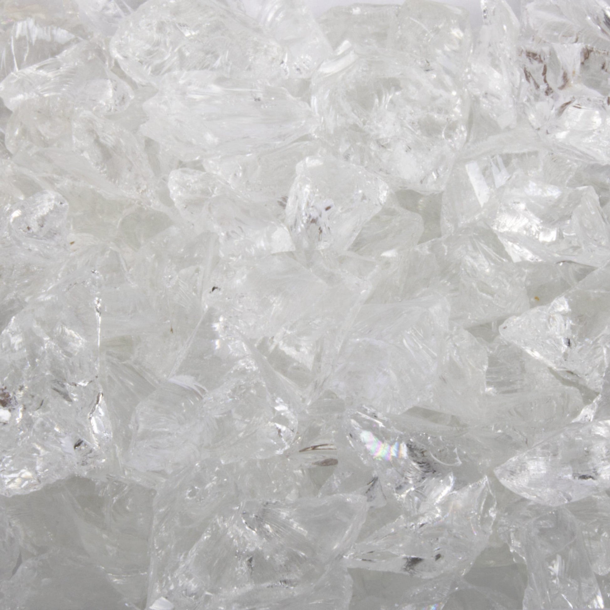 75 lbs. Clear Reflective Fire Glass Media