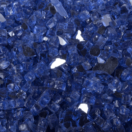 75 lbs. Cobalt Reflective Fire Glass Media