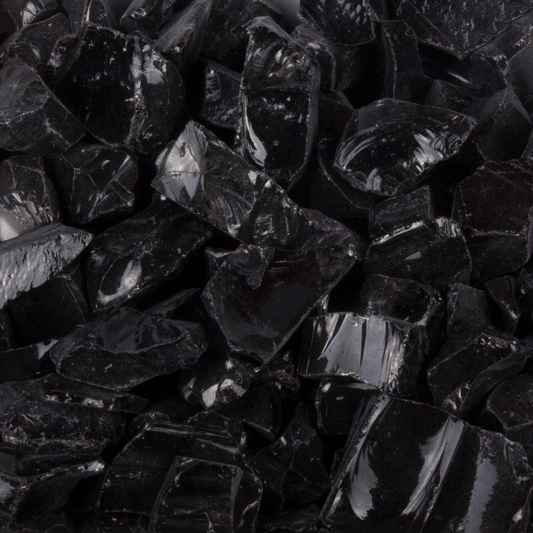 75 lbs. Black Non Reflective Fire Glass Media