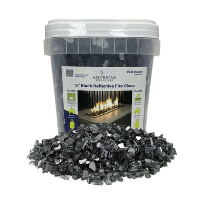 80 lb. Package of Black Reflective Fyre Glass Media