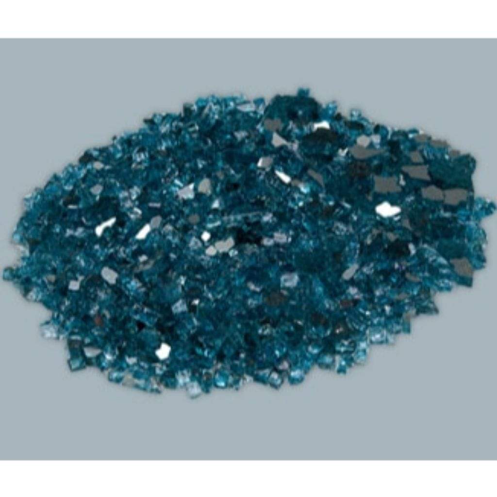 9 Lbs. Sapphire Reflective Crushed Fire Glass Media